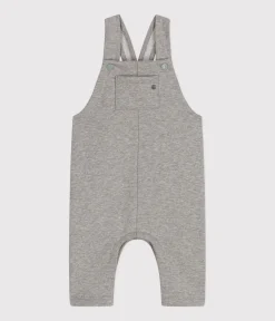 Petit Bateau Sets, Overalls & Latzhosen*Lange Baby-Latzhose aus Molton grau CHATON CHINE