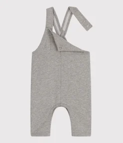 Petit Bateau Sets, Overalls & Latzhosen*Lange Baby-Latzhose aus Molton grau CHATON CHINE