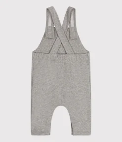 Petit Bateau Sets, Overalls & Latzhosen*Lange Baby-Latzhose aus Molton grau CHATON CHINE