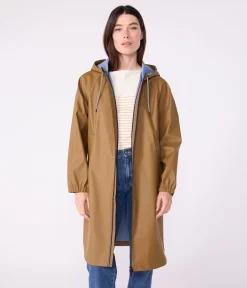 Petit Bateau Herren|Jacken, Mäntel*Lange Damen-Regenjacke mit zwei Farben braun ROCHE