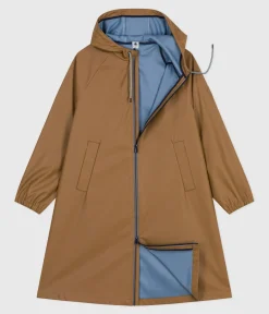 Petit Bateau Herren|Jacken, Mäntel*Lange Damen-Regenjacke mit zwei Farben braun ROCHE