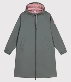 Petit Bateau Jacken, Mäntel|Herren*Lange Damen-Regenjacke zweifarbig grün THUYA