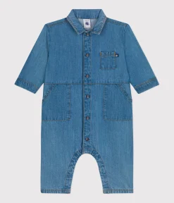 Petit Bateau Sets, Overalls & Latzhosen*Langer Baby-Overall aus Denim blau DENIM CLAIR