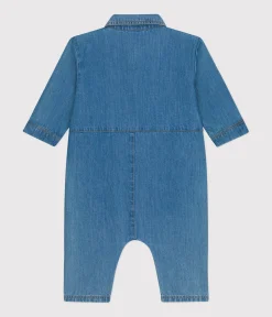 Petit Bateau Sets, Overalls & Latzhosen*Langer Baby-Overall aus Denim blau DENIM CLAIR