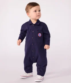 Petit Bateau Sets, Overalls & Latzhosen*Langer Baby-Overall aus einfarbiger Baumwolle im Tankwart-Stil SOIR