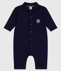 Petit Bateau Sets, Overalls & Latzhosen*Langer Baby-Overall aus einfarbiger Baumwolle im Tankwart-Stil SOIR