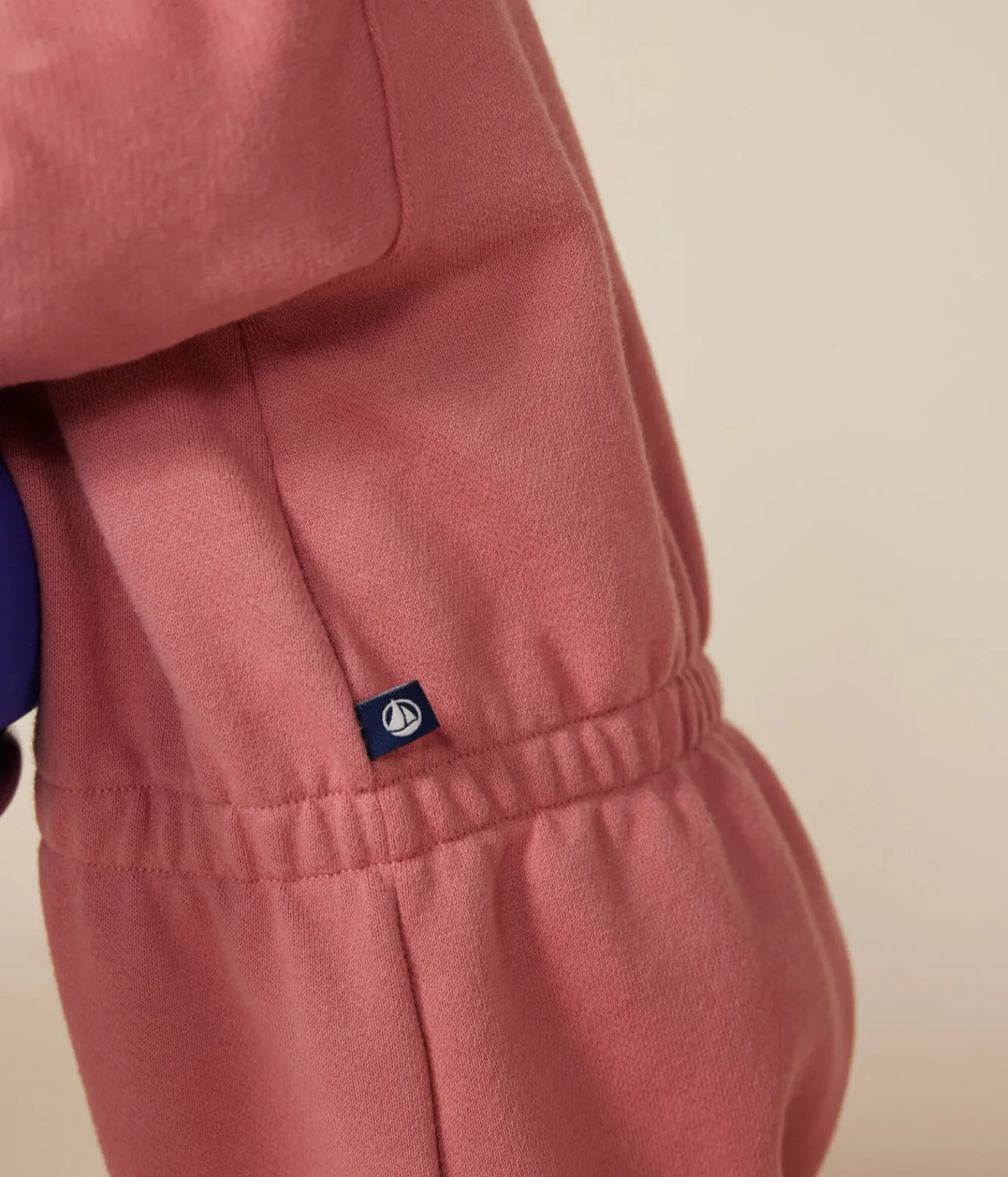 Petit Bateau Sets, Overalls & Latzhosen*Langer Baby-Overall aus Molton rosa ROSEWOOD