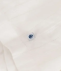 Petit Bateau Kleider, Röcke*Langes Kinder-Trägerkleid aus einfarbiger Baumwolle weiss ECUME