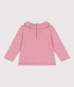 Petit Bateau T-Shirts, Oberteile*Langärmelige Babybluse aus Jersey rosa ROSELINE CHINE