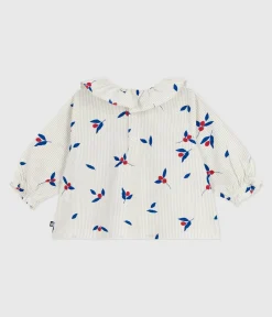 Petit Bateau T-Shirts, Oberteile*Langärmelige Baby-Bluse aus Baumwoll-Musselin mit Beeren-Motiv CO2/ MULTICO