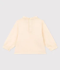 Petit Bateau T-Shirts, Oberteile*Langärmelige Babybluse aus Musselin-Stoff naturfarben AVALANCHE