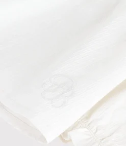 Petit Bateau T-Shirts, Oberteile*Langärmelige Baby-Bluse aus Baumwoll-Popeline mit Kragen und Stickereien weiss ECUME