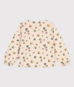 Petit Bateau T-Shirts, Tops, Oberteile*Langärmelige Kinder-Bluse aus Doppeljersey für Mädchen weiss AVALANCHE/ MULTICO