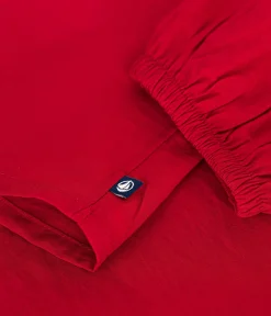 Petit Bateau T-Shirts, Tops, Oberteile*Langärmelige Kinder-Bluse aus Leinenstoff für Mädchen ROT AURORA
