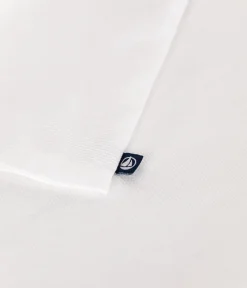 Petit Bateau T-Shirts, Tops, Oberteile*Langärmelige Kinder-Bluse aus Leinenstoff für Mädchen weiss ECUME