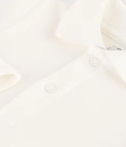 Petit Bateau T-Shirts, Oberteile*Langärmeliger Baby-Body aus Baumwolle mit Polokragen weiss MARSHMALLOW