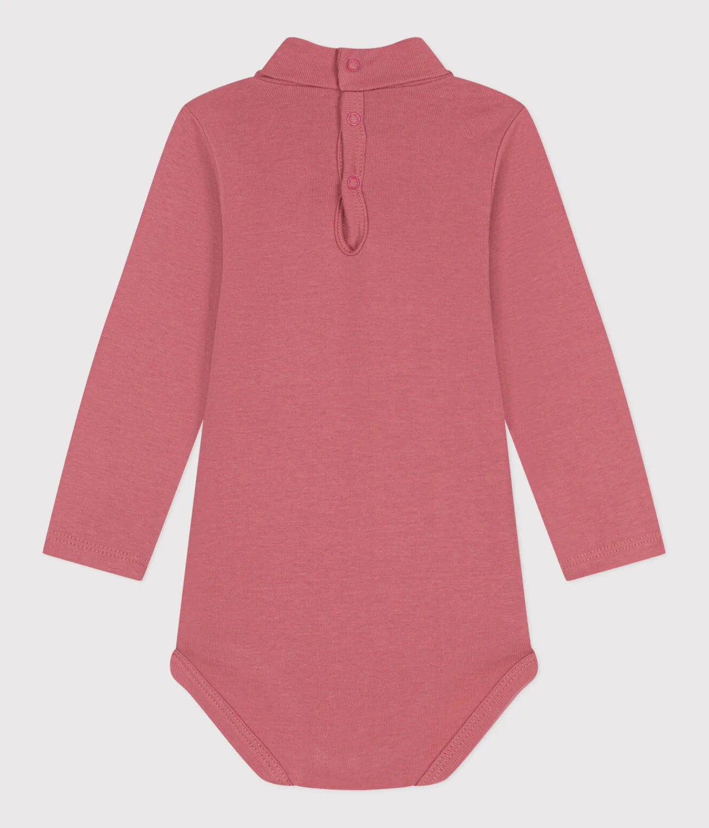 Petit Bateau T-Shirts, Oberteile*Langärmeliger Baby-Body aus Baumwolle mit Rollkragen rosa ROSEWOOD