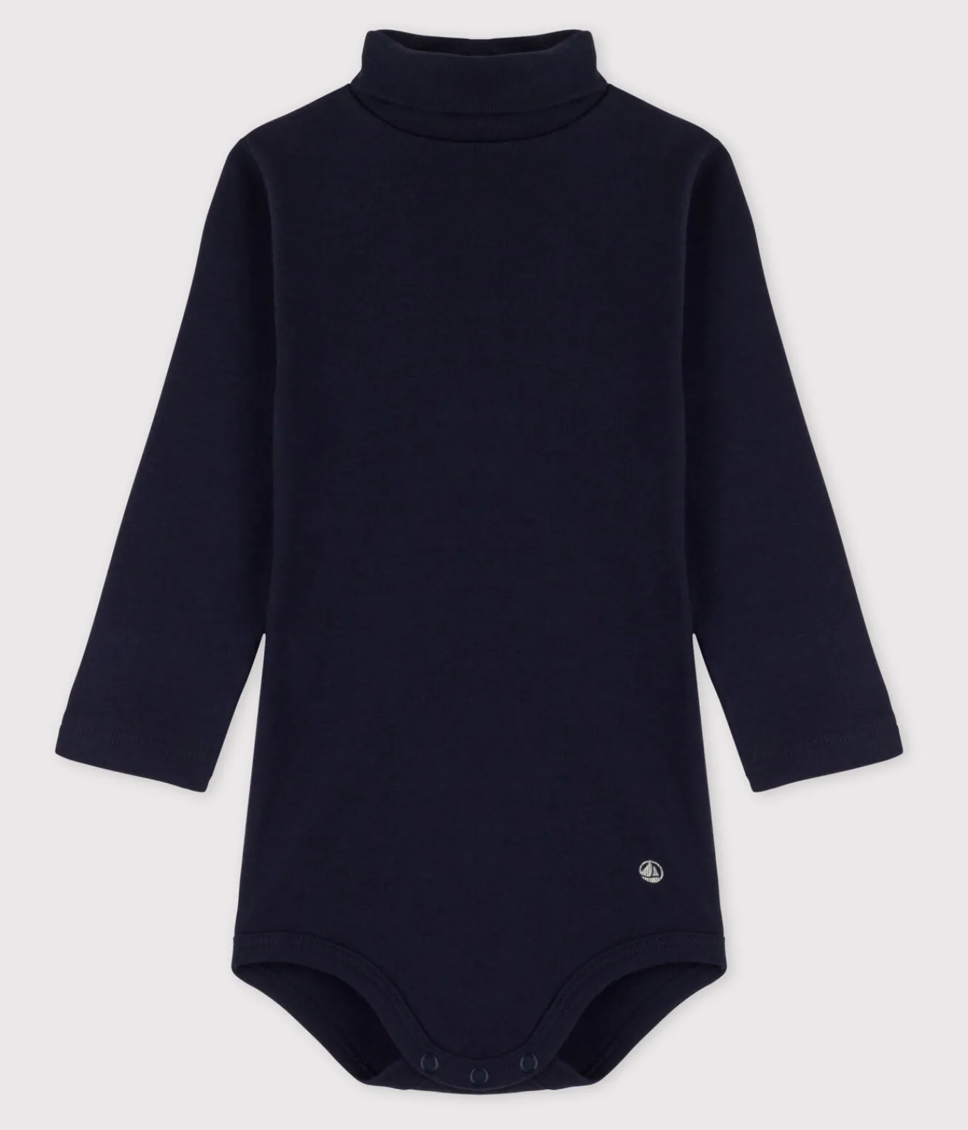 Petit Bateau T-Shirts, Oberteile*Langärmeliger Baby-Body aus Baumwolle mit Rollkragen blau SMOKING