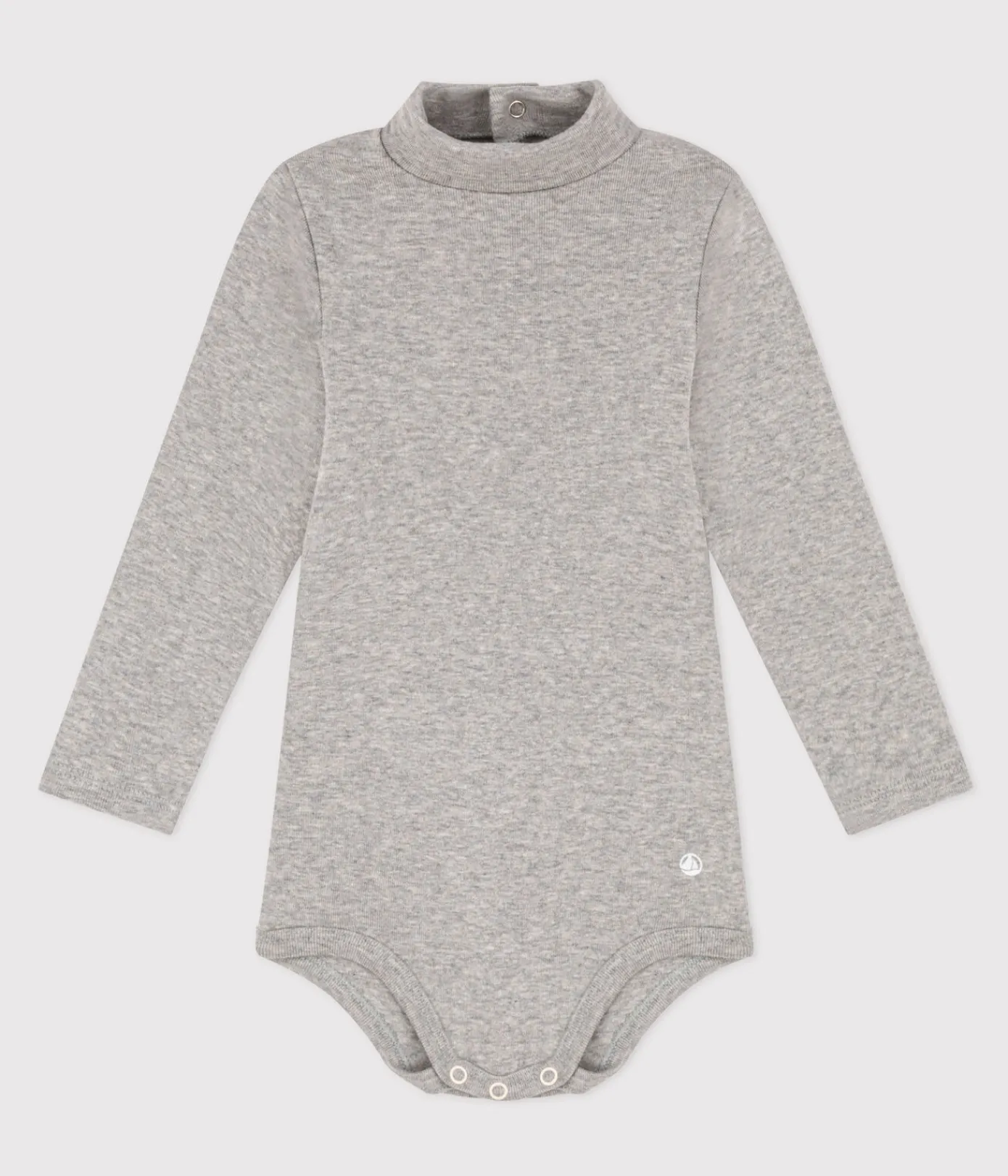 Petit Bateau T-Shirts, Oberteile*Langärmeliger Baby-Body aus Baumwolle mit Rollkragen grau CHATON CHINE