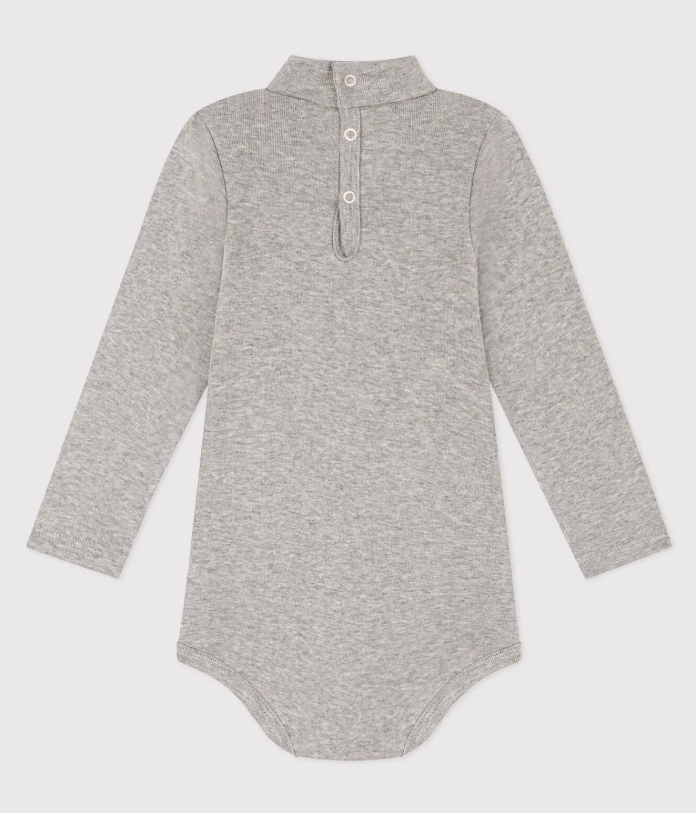 Petit Bateau T-Shirts, Oberteile*Langärmeliger Baby-Body aus Baumwolle mit Rollkragen grau CHATON CHINE