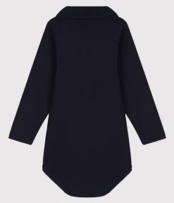 Petit Bateau T-Shirts, Oberteile*Langärmeliger Baby-Body aus Baumwolle mit Polokragen blau SMOKING