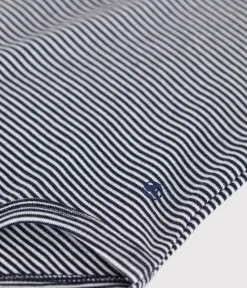 Petit Bateau T-Shirts, Oberteile*Langärmeliger Baby-Body aus Baumwolle mit Kragen blau SMOKING/weiss MARSHMALLOW