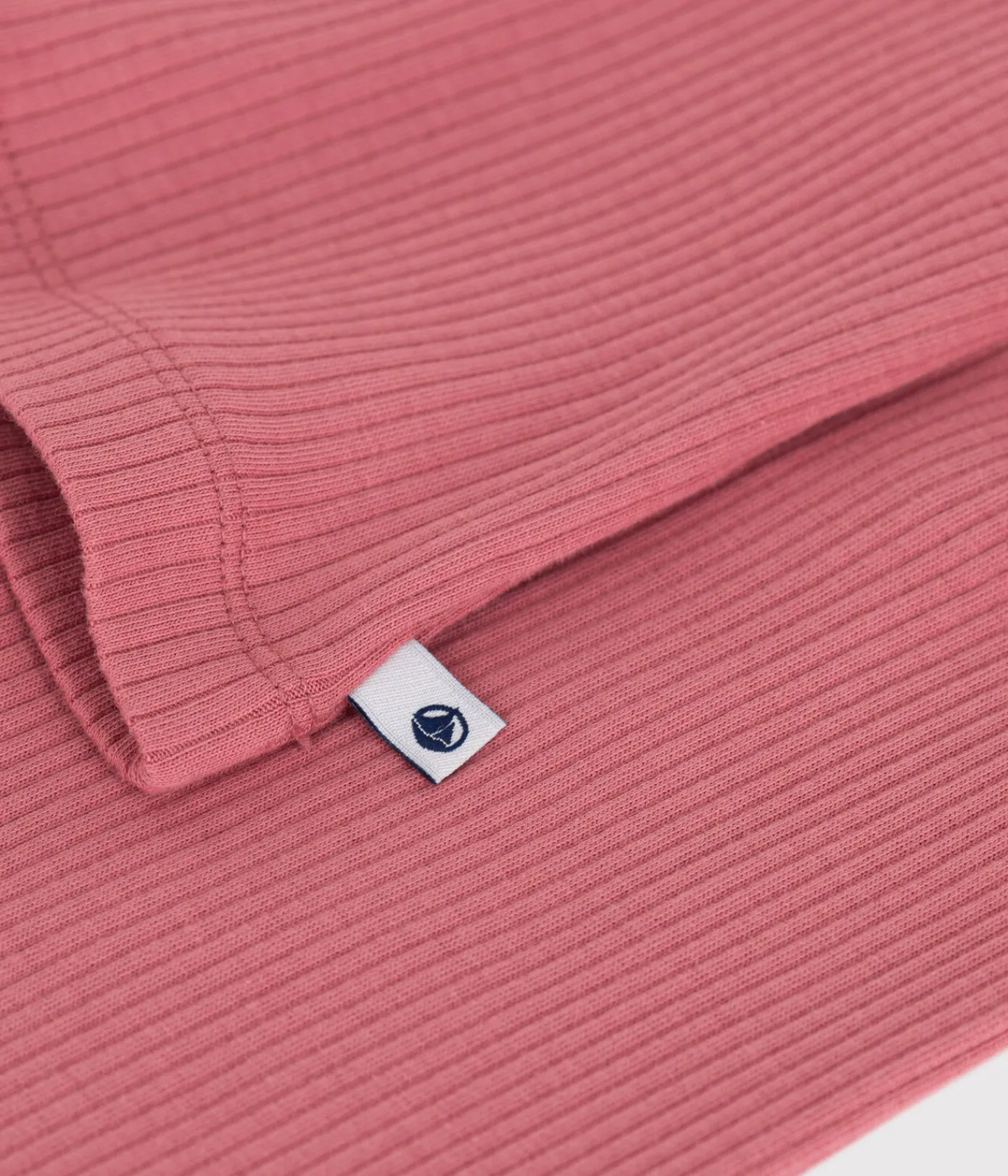 Petit Bateau Schlafanzüge, Nachthemden*Langärmeliger Kinder-Pyjama aus einfarbiger Baumwolle rosa ROSEWOOD