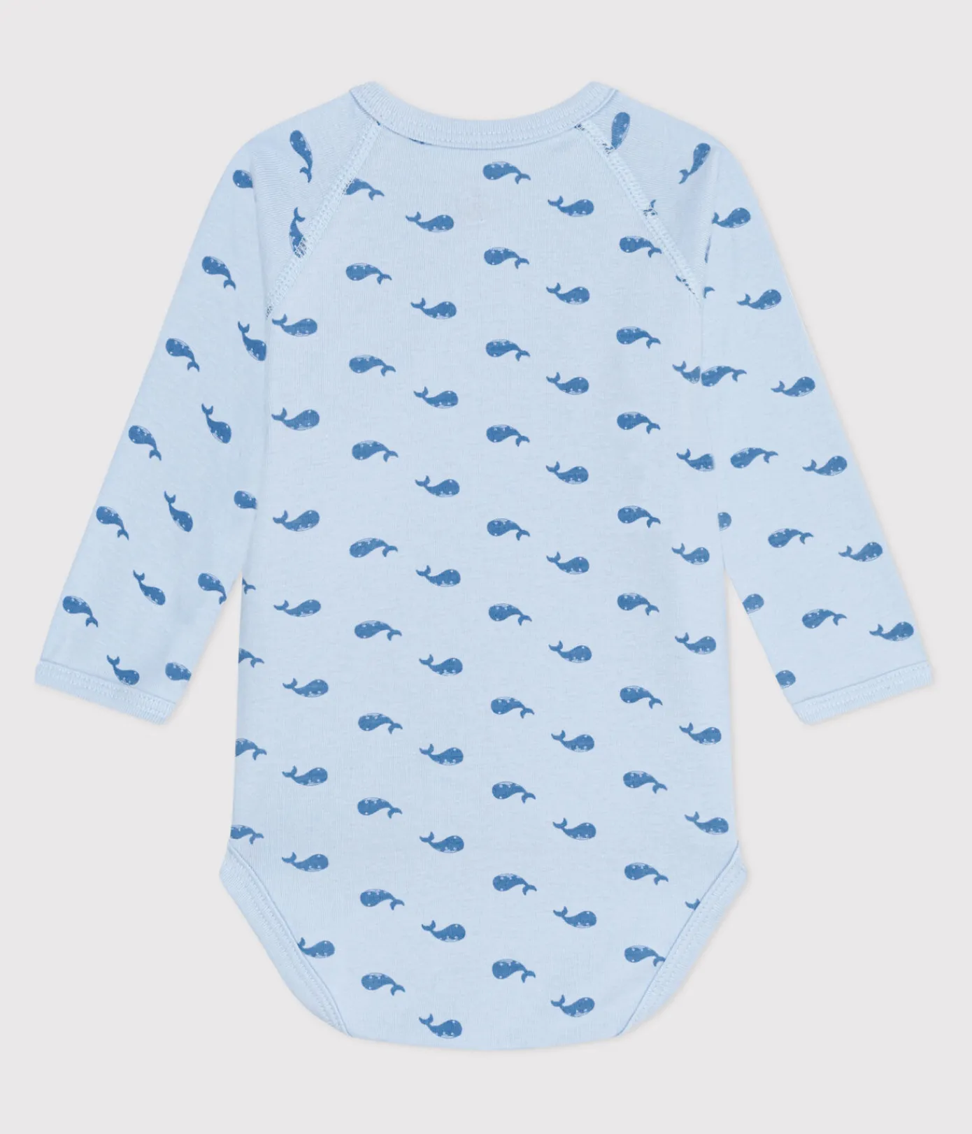 Petit Bateau Bodys|Newborn*Langärmeliger Wickelbody aus Baumwolle blau TOUDOU/ ALASKA
