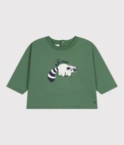 Petit Bateau T-Shirts, Oberteile*Langärmeliges Baby T-Shirt aus feinem Jersey grün PALMERAIE