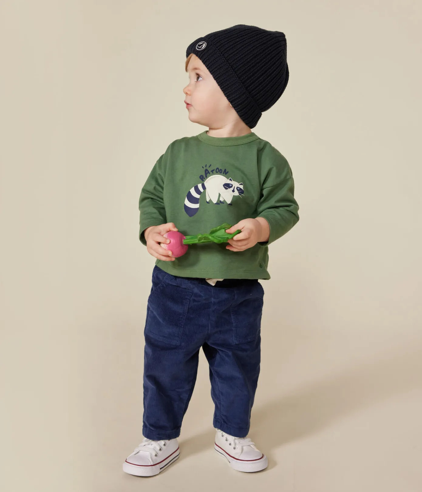 Petit Bateau T-Shirts, Oberteile*Langärmeliges Baby T-Shirt aus feinem Jersey grün PALMERAIE