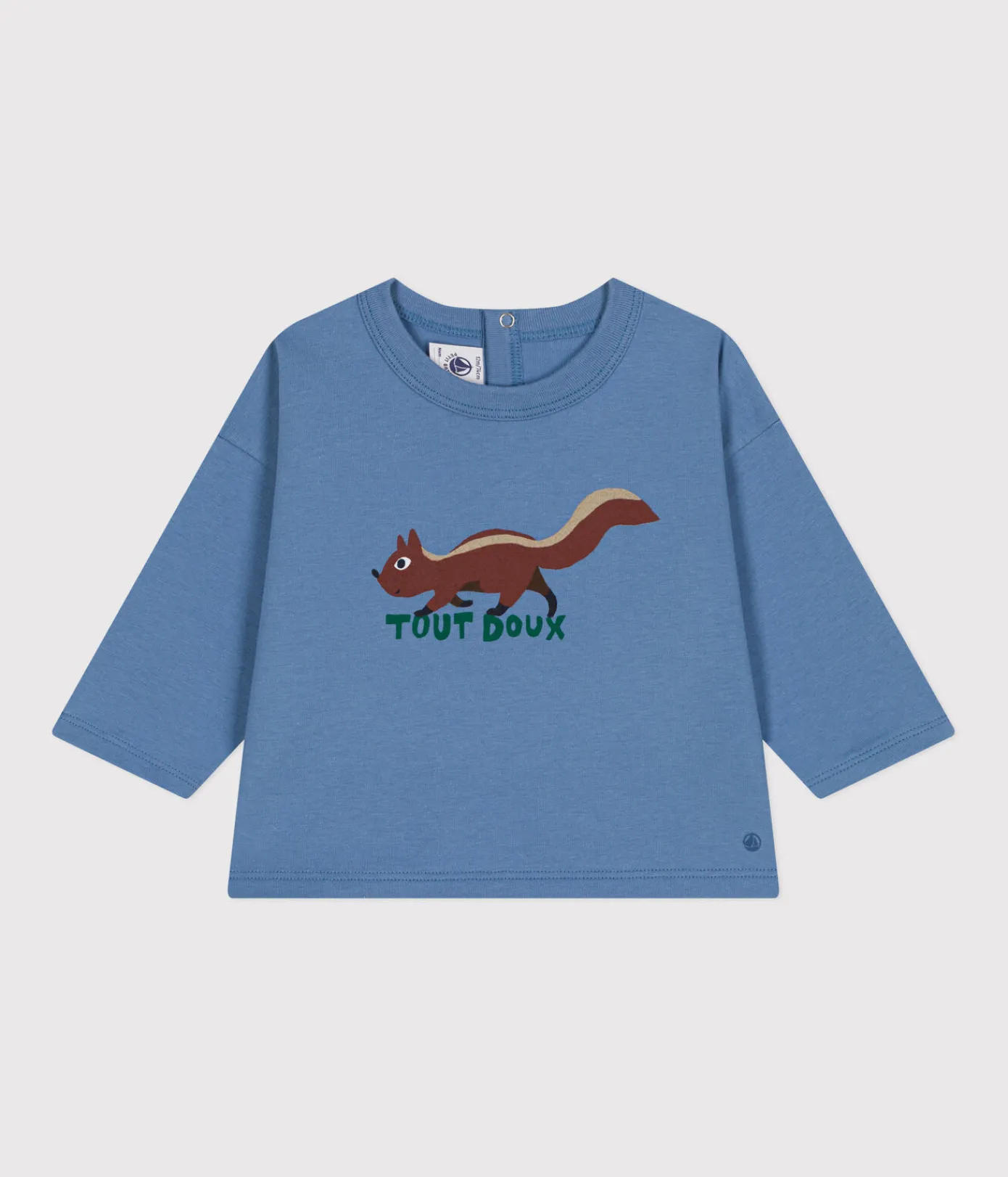 Petit Bateau T-Shirts, Oberteile*Langärmeliges Baby T-Shirt aus feinem Jersey blau BEACH