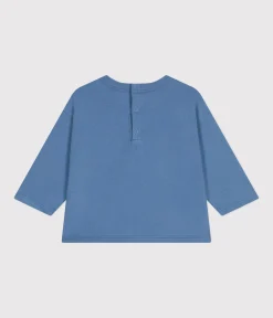 Petit Bateau T-Shirts, Oberteile*Langärmeliges Baby T-Shirt aus feinem Jersey blau BEACH
