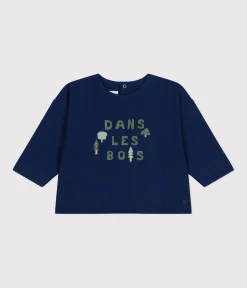 Petit Bateau T-Shirts, Oberteile*Langärmeliges Baby T-Shirt aus feinem Jersey blau MEDIEVAL