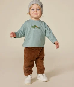 Petit Bateau T-Shirts, Oberteile*Langärmeliges Baby T-Shirt aus feinem Jersey grün PAUL