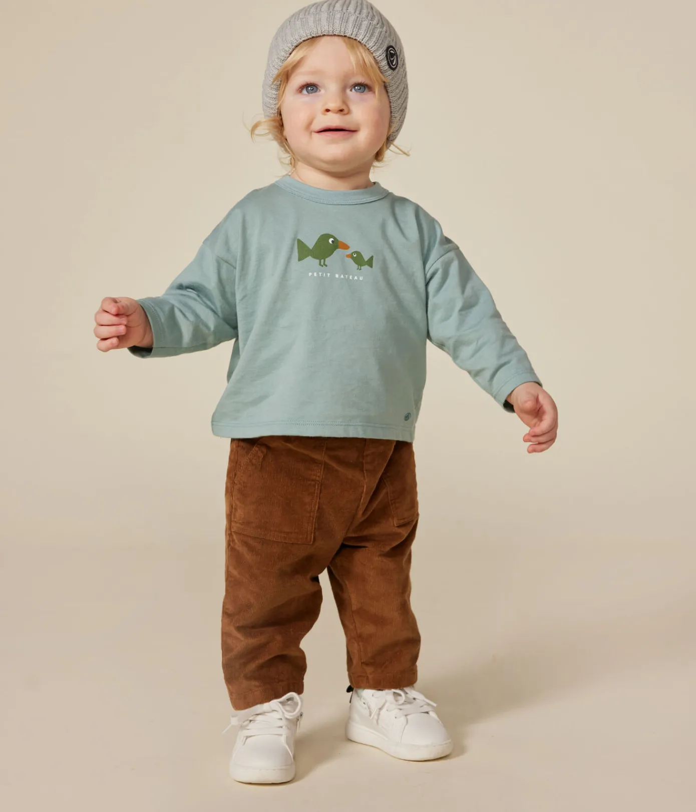 Petit Bateau T-Shirts, Oberteile*Langärmeliges Baby T-Shirt aus feinem Jersey grün PAUL