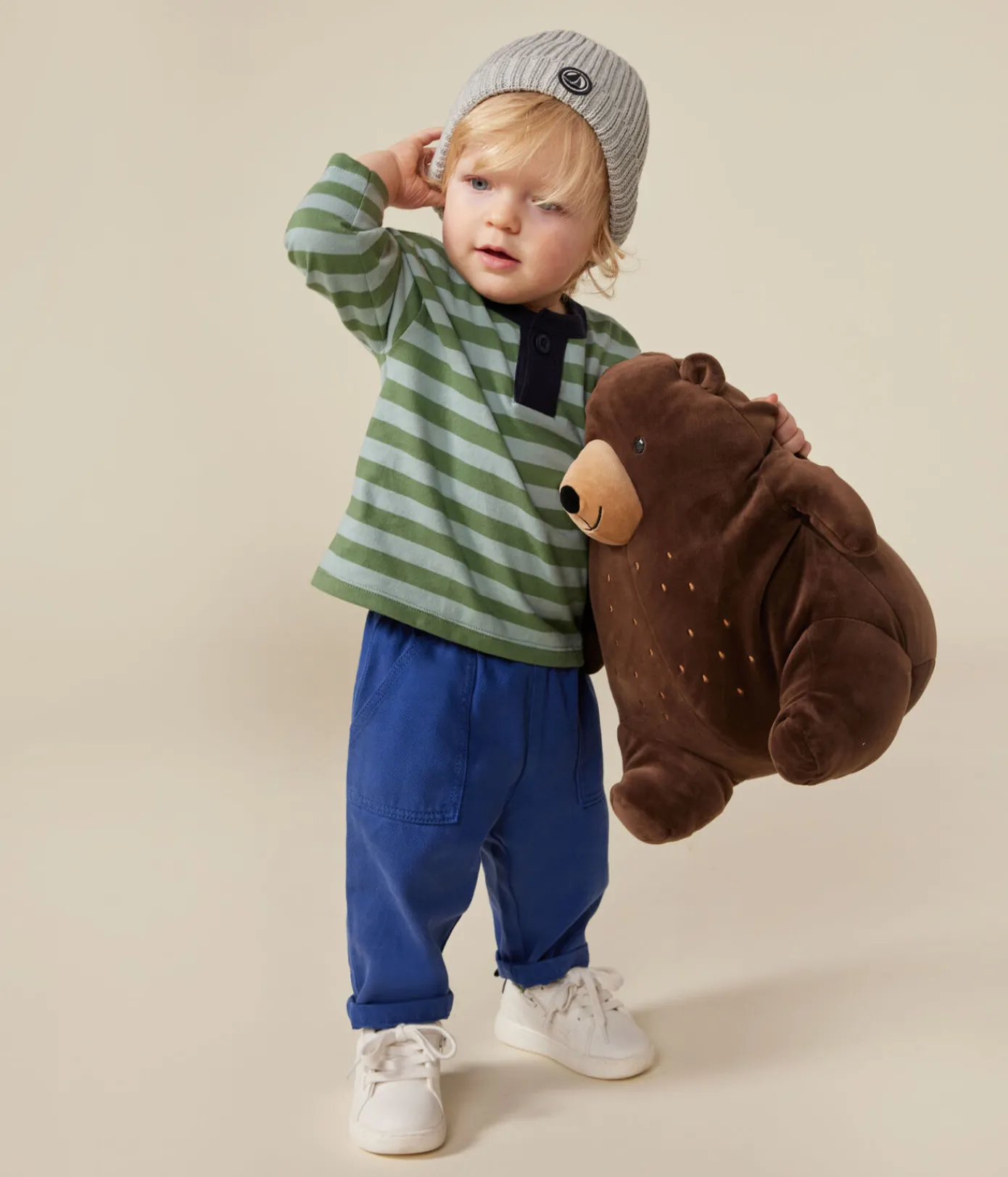 Petit Bateau T-Shirts, Oberteile*Langärmeliges Baby T-Shirt aus feinem Jersey grün PALMERAIE/ PAUL