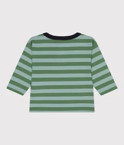 Petit Bateau T-Shirts, Oberteile*Langärmeliges Baby T-Shirt aus feinem Jersey grün PALMERAIE/ PAUL