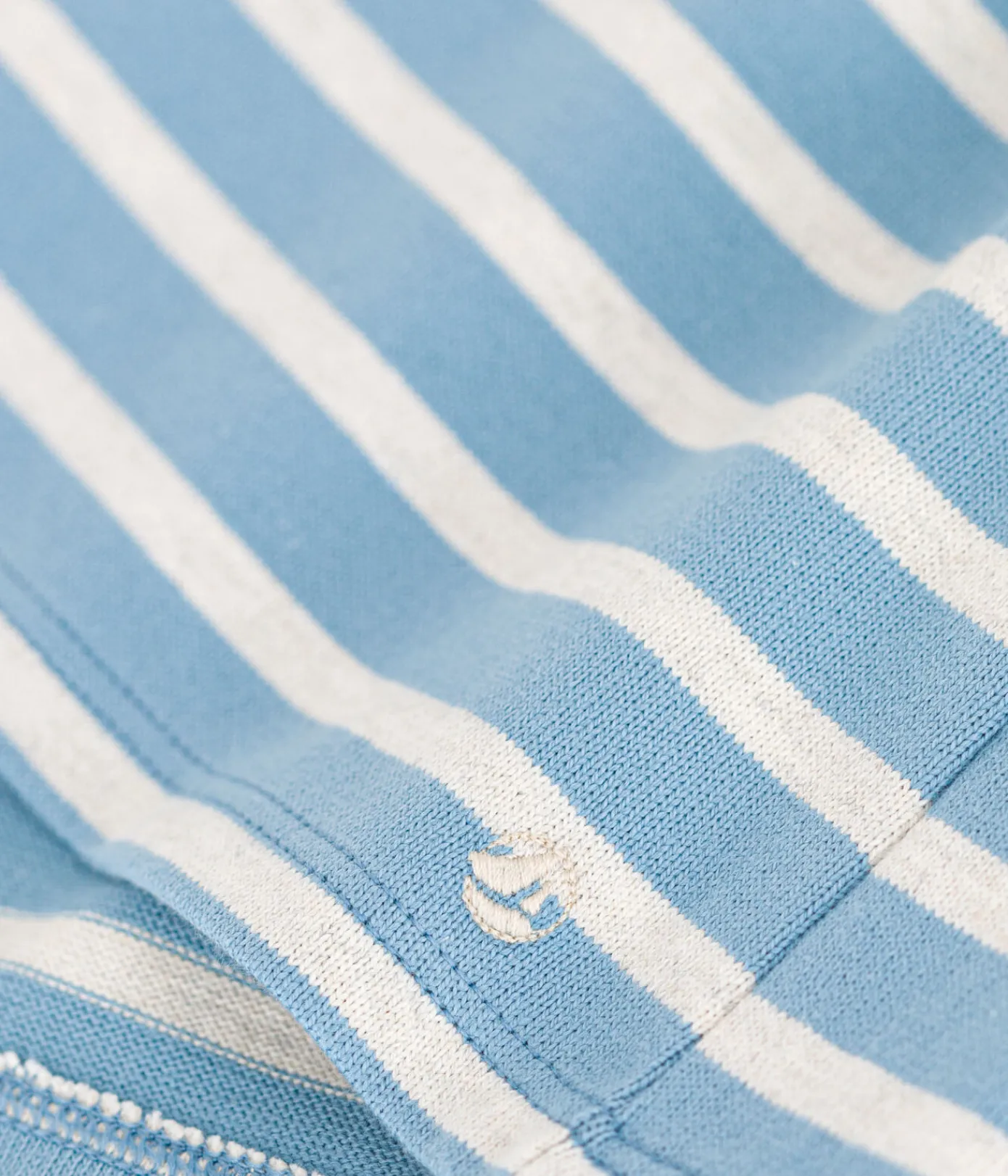 Petit Bateau Kleider*Langärmeliges Baby-Kleid aus gestreiftem Jersey AZUL/ MONTELIMAR