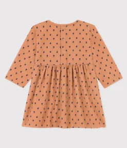 Petit Bateau Kleider*Langärmeliges Babykleid aus Feincord SIENNA/ MULTICO
