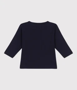 Petit Bateau T-Shirts, Oberteile*Langärmeliges Baby-T-Shirt aus Baumwolle blau SMOKING