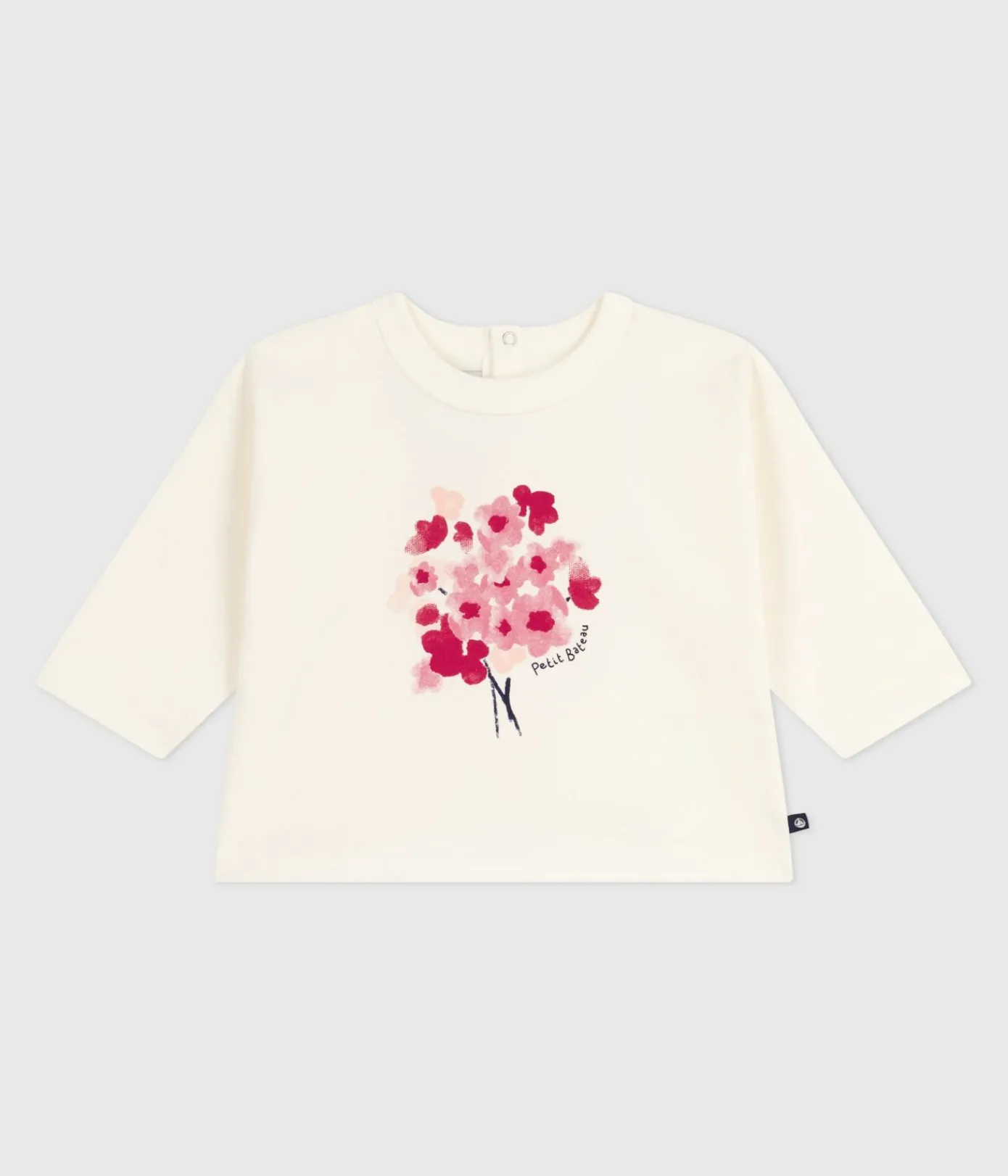 Petit Bateau T-Shirts, Oberteile*Langärmeliges Baby-T-Shirt aus Baumwolle mit Katzenmotiv naturfarben MILK