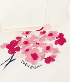 Petit Bateau T-Shirts, Oberteile*Langärmeliges Baby-T-Shirt aus Baumwolle mit Katzenmotiv naturfarben MILK