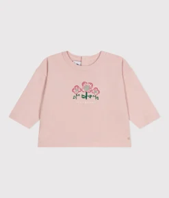Petit Bateau T-Shirts, Oberteile*Langärmeliges Baby-T-Shirt aus Baumwolle rosa SALINE