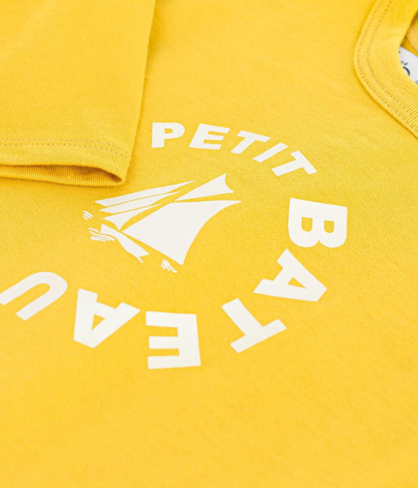 Petit Bateau T-Shirts, Oberteile*Langärmeliges Baby-T-Shirt aus Baumwolle mit Katzenmotiv gelb NAPLES