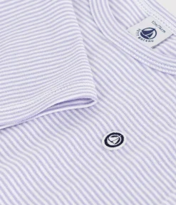 Petit Bateau T-Shirts, Oberteile*Langärmeliges Baby-T-Shirt aus Baumwolle mit Streifen weiss SQUAW/ MARSHMALLOW