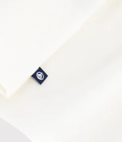 Petit Bateau T-Shirts, Oberteile*Langärmeliges Baby-T-Shirt aus Baumwolle mit Vintage-Logo weiss MARSHMALLOW