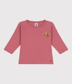 Petit Bateau T-Shirts, Oberteile*Langärmeliges Baby-T-Shirt aus Baumwolle rosa ROSEWOOD