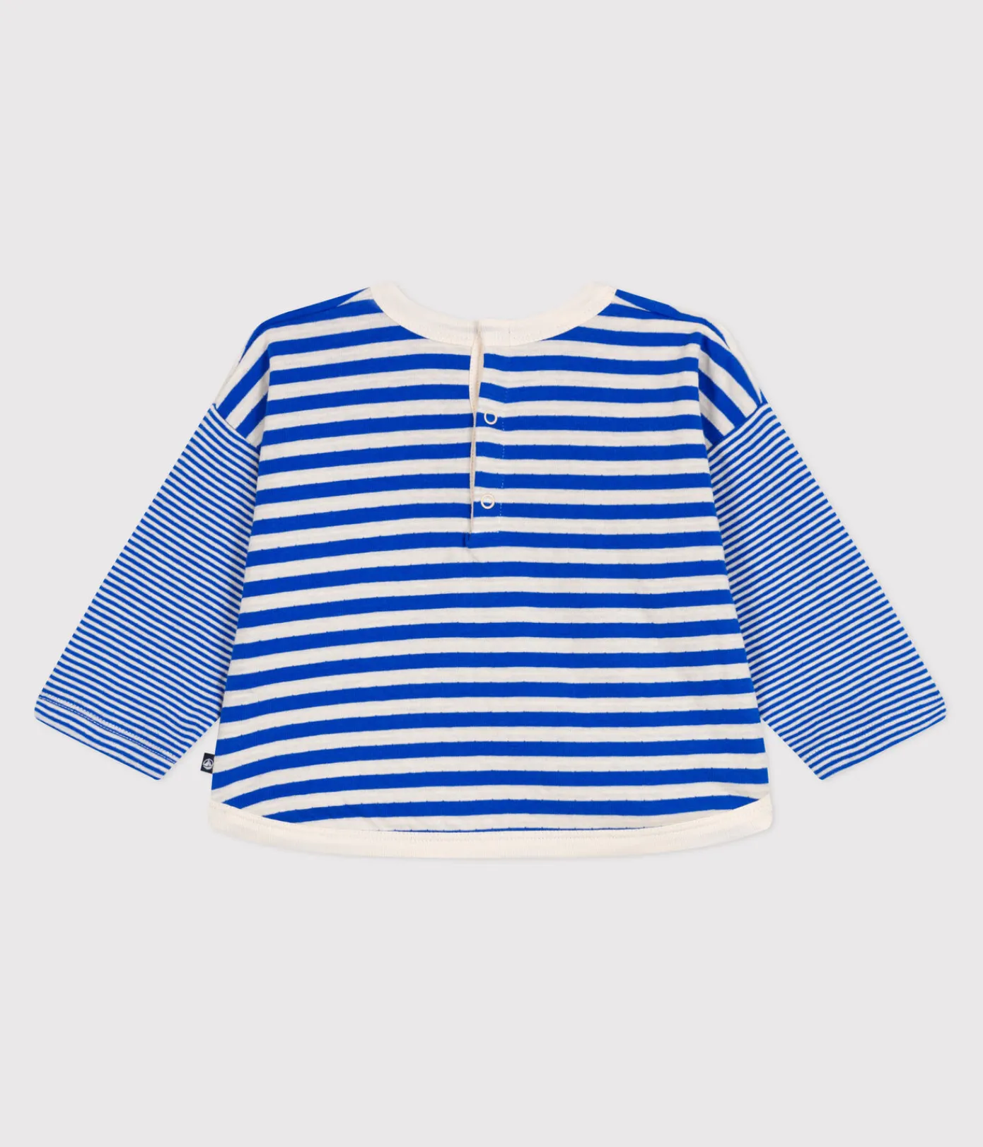Petit Bateau T-Shirts, Oberteile*Langärmeliges Baby-T-Shirt aus Baumwolle mit Streifen PERSE/ AVALANCHE