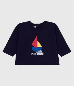Petit Bateau T-Shirts, Oberteile*Langärmeliges Baby-T-Shirt aus Baumwolle mit Katzenmotiv SOIR