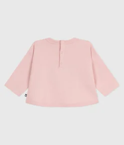 Petit Bateau T-Shirts, Oberteile*Langärmeliges Baby-T-Shirt aus Baumwolle mit Katzenmotiv rosa JOLI